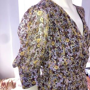 NWT Birgitte Herskind Wrap Dress, Soft Floral, Romantic Euro 40, fits like US 10